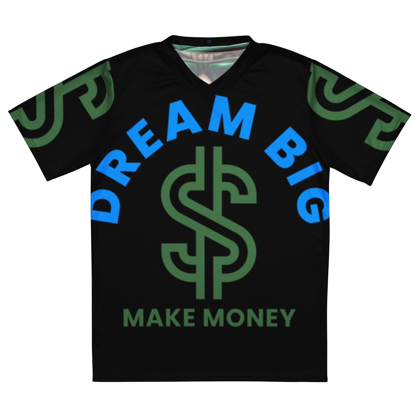 Dream Big Make Money (Recycled unisex sports jersey)