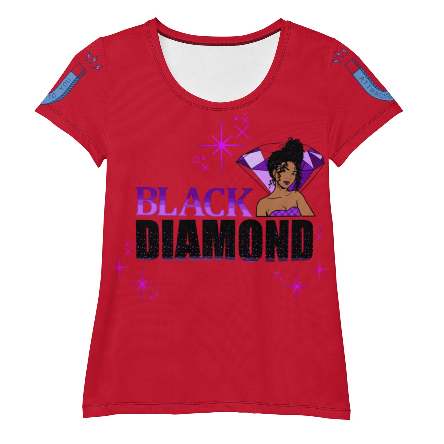 Black Diamond ( All-Over Print Women's Athletic T-shirt)