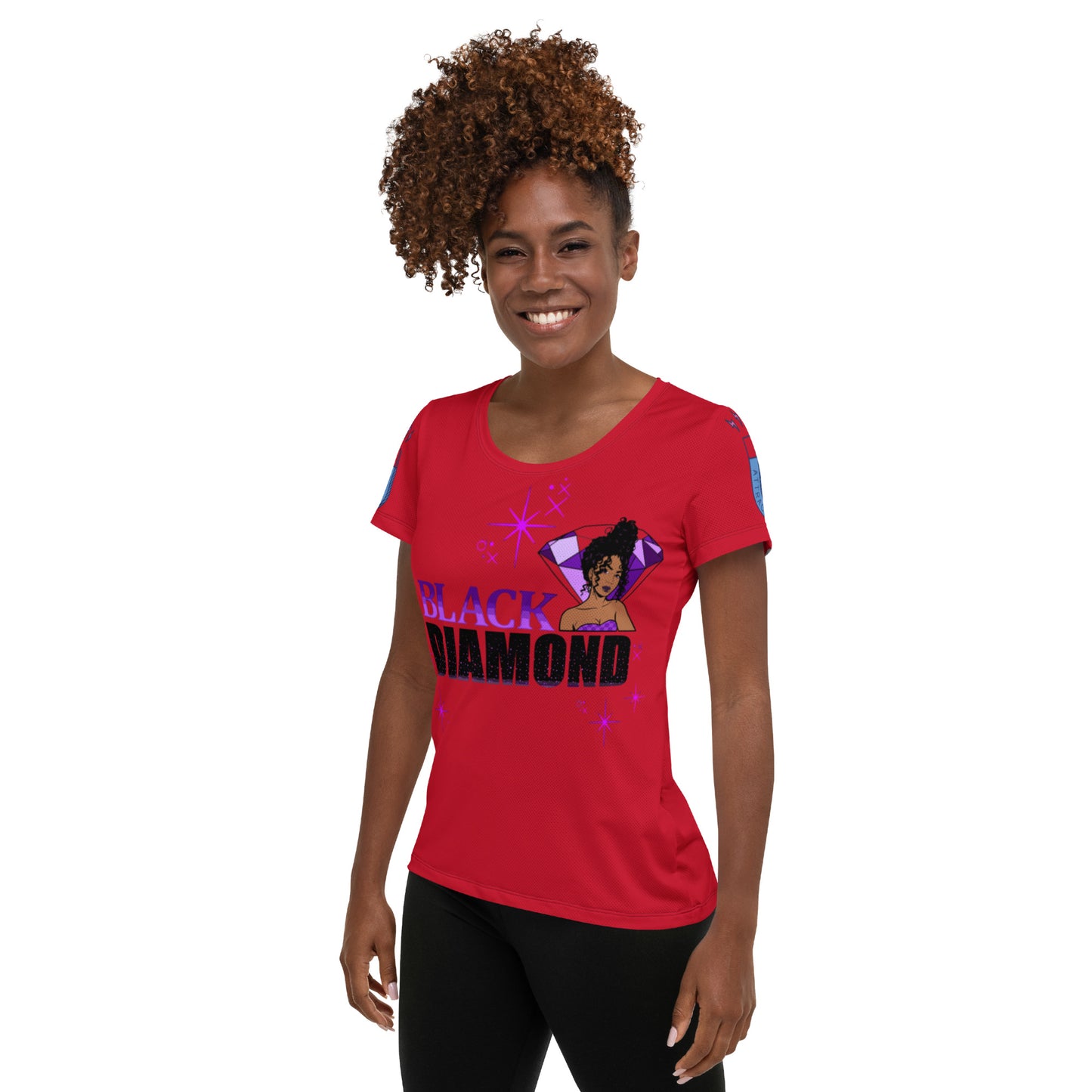 Black Diamond ( All-Over Print Women's Athletic T-shirt)