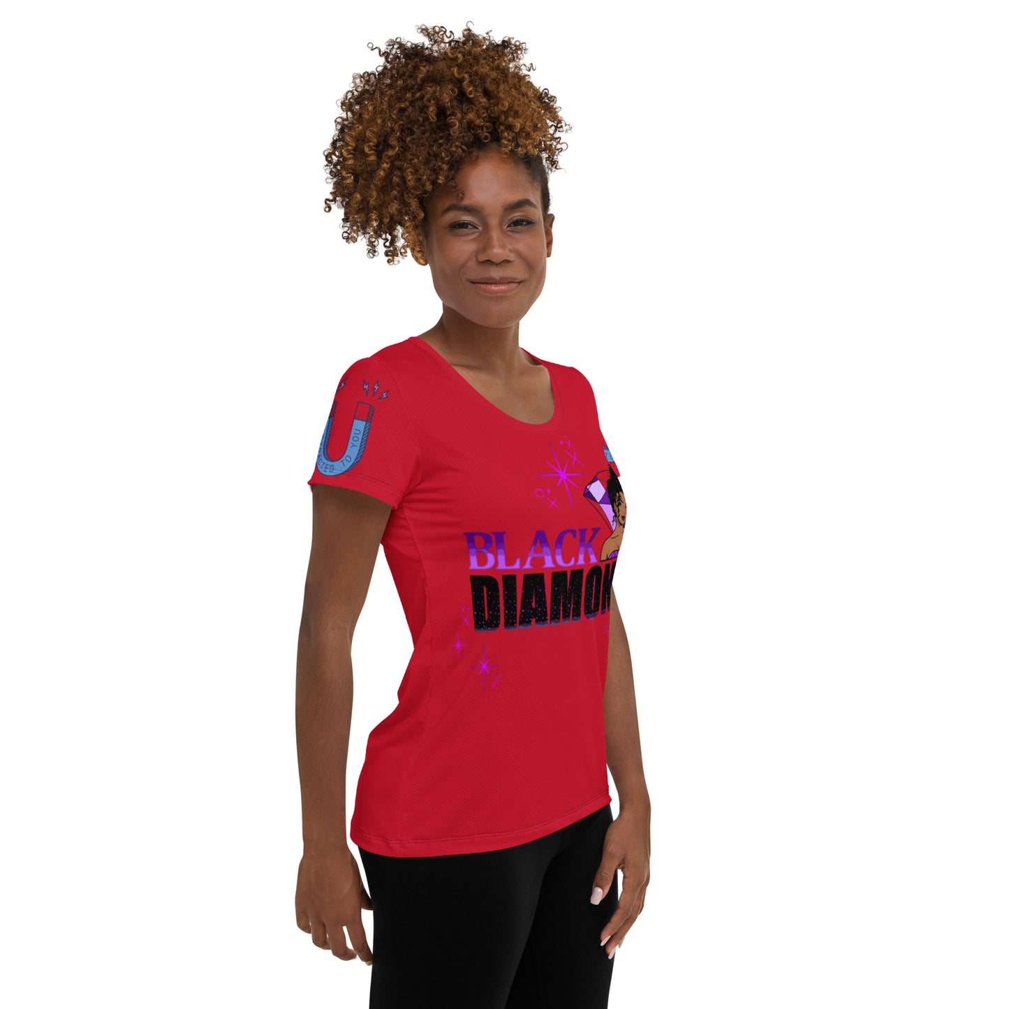 Black Diamond ( All-Over Print Women's Athletic T-shirt)