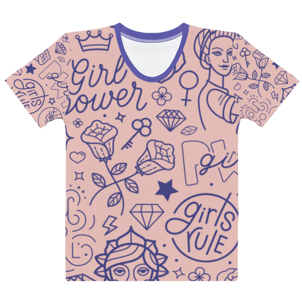 Pink (Girl Power Women's T-shirt)