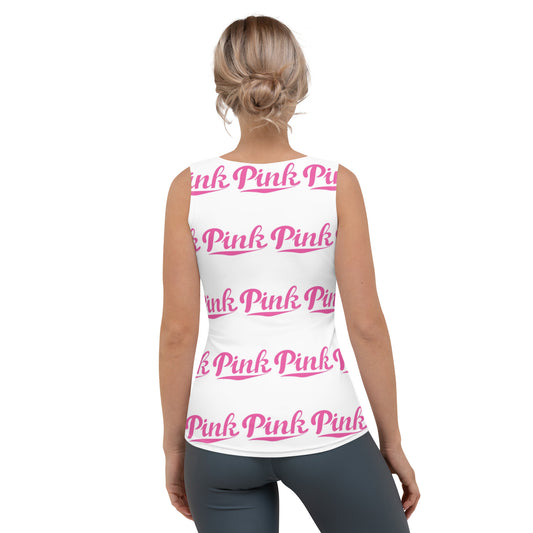 Pink Logo Sublimation Cut & Sew Tank Top