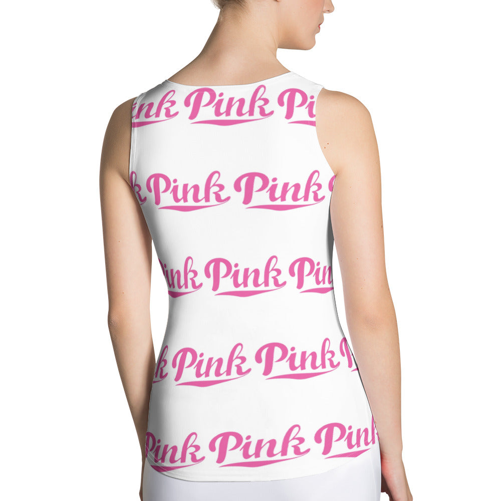 Pink Logo Sublimation Cut & Sew Tank Top