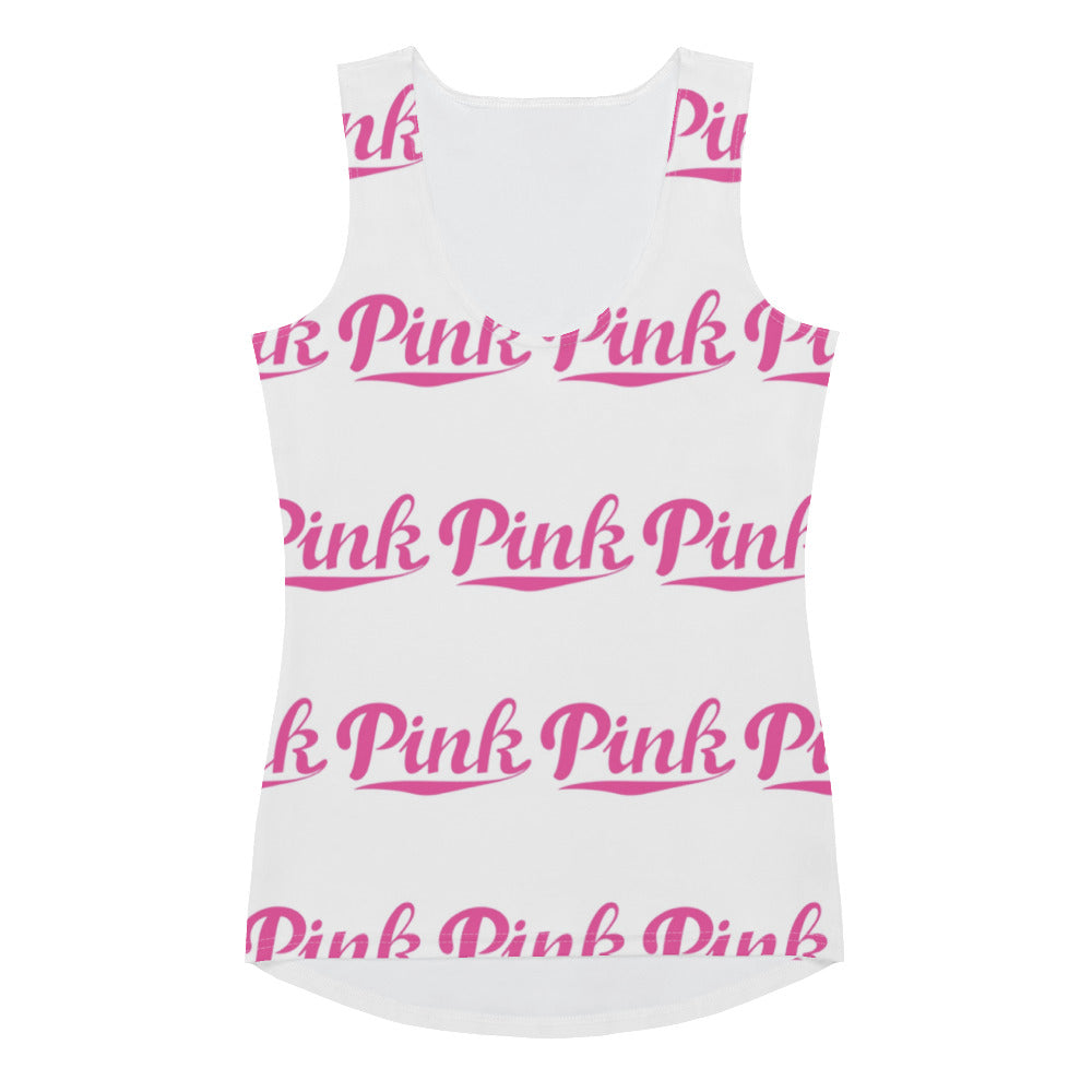 Pink Logo Sublimation Cut & Sew Tank Top