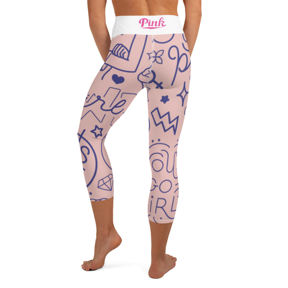 Pink Yoga Capri Leggings