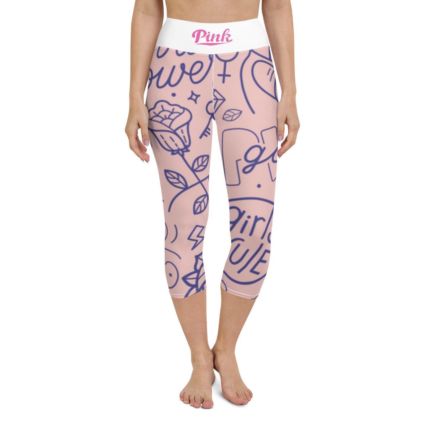 Pink Yoga Capri Leggings