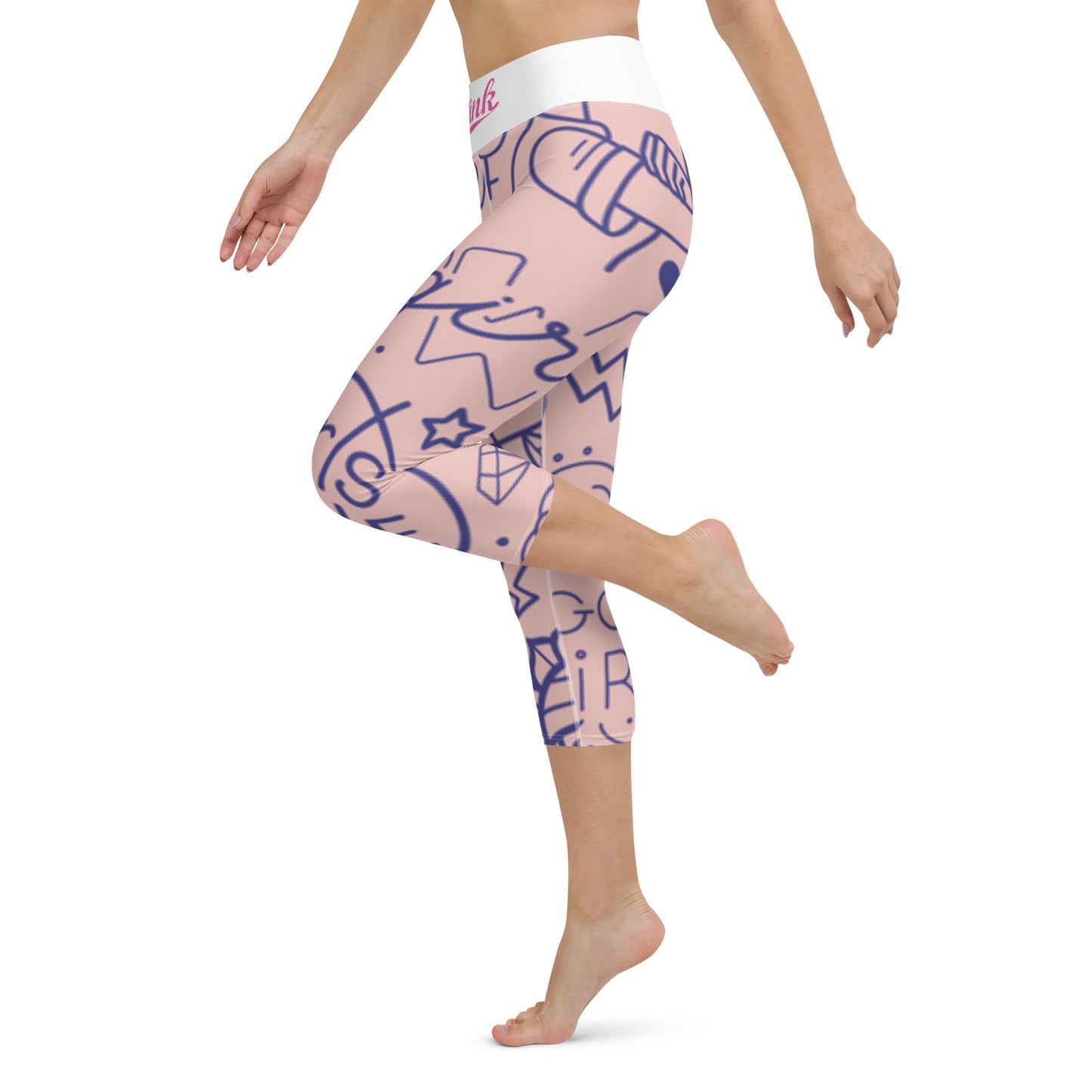 Pink Yoga Capri Leggings