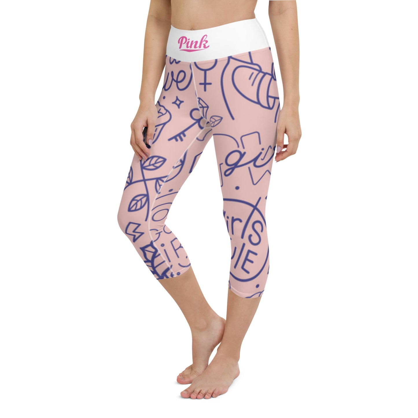 Pink Yoga Capri Leggings