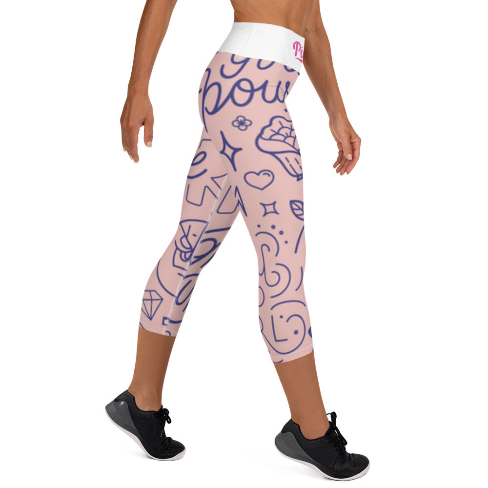 Pink Yoga Capri Leggings