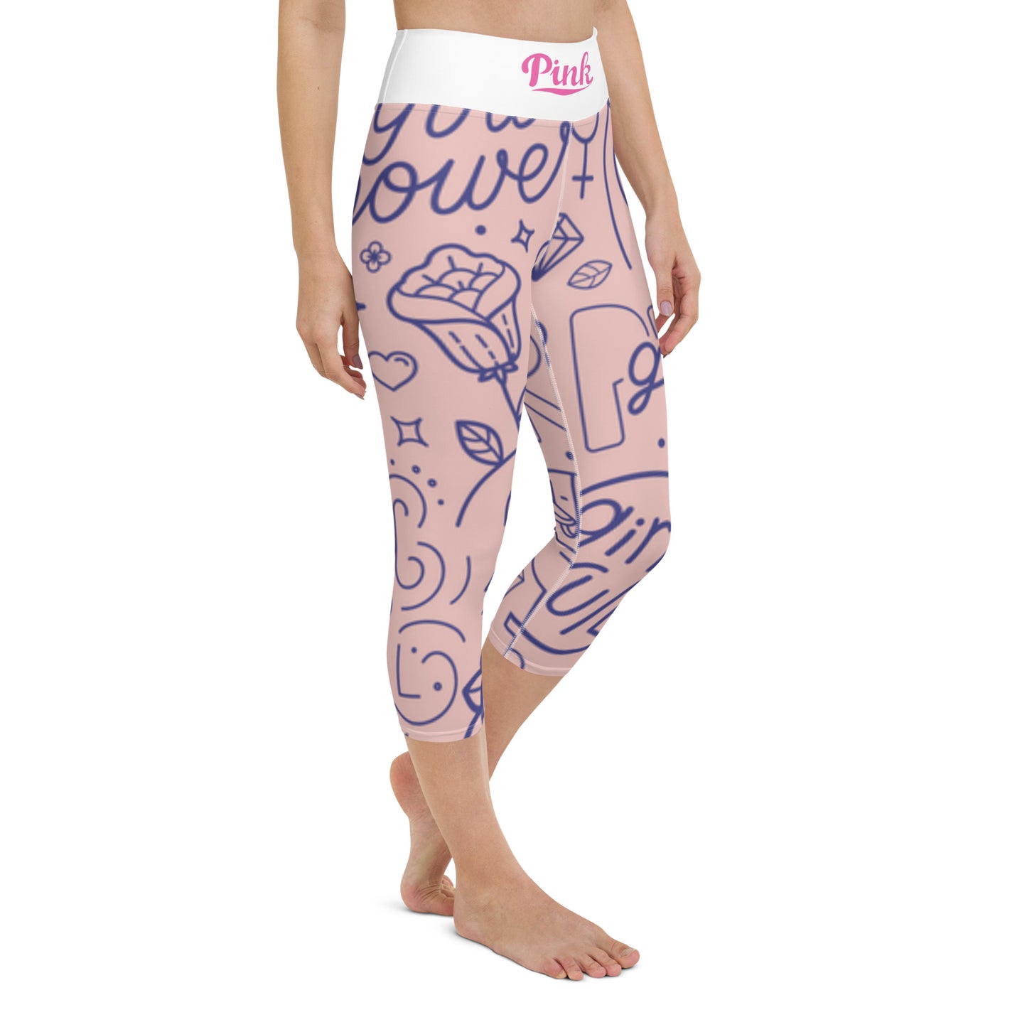 Pink Yoga Capri Leggings