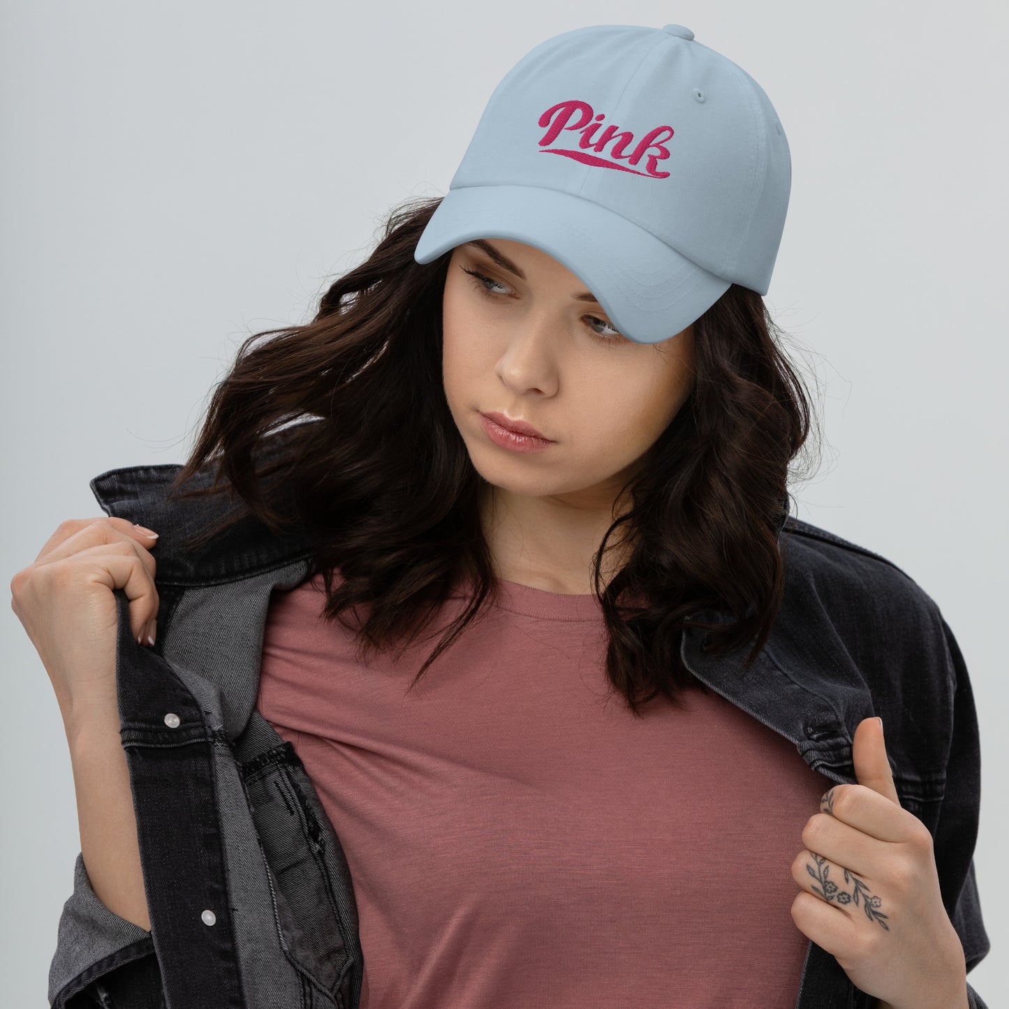 Pink Logo Embroidered Hat