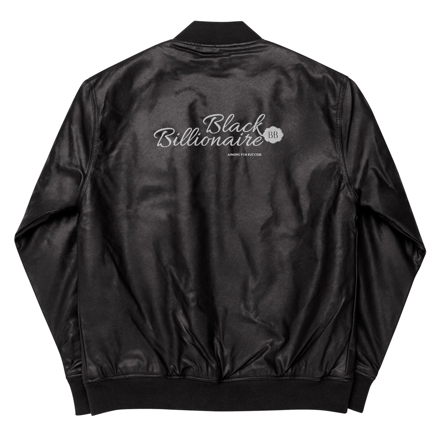 Black Billionaire (Leather Bomber Jacket)