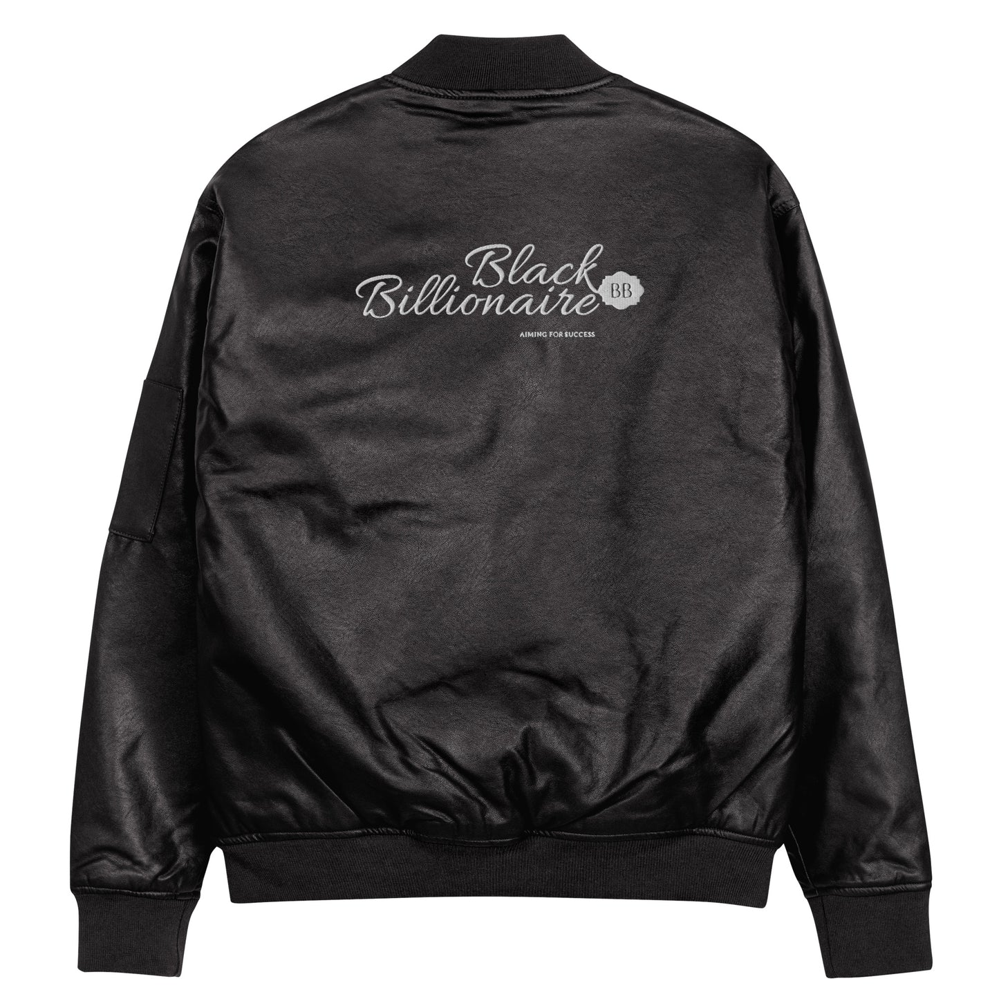 Black Billionaire (Leather Bomber Jacket)