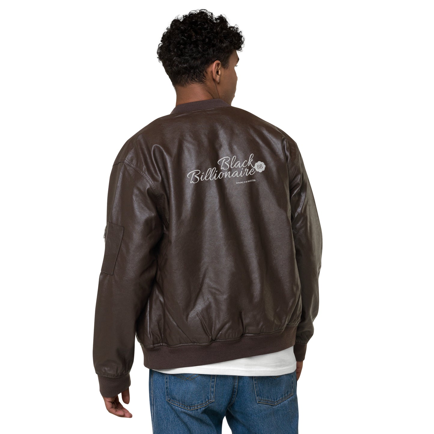 Black Billionaire (Leather Bomber Jacket)