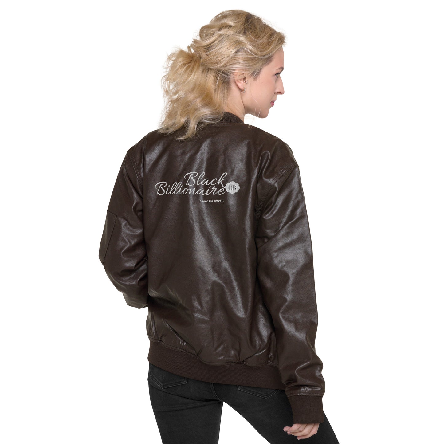 Black Billionaire (Leather Bomber Jacket)