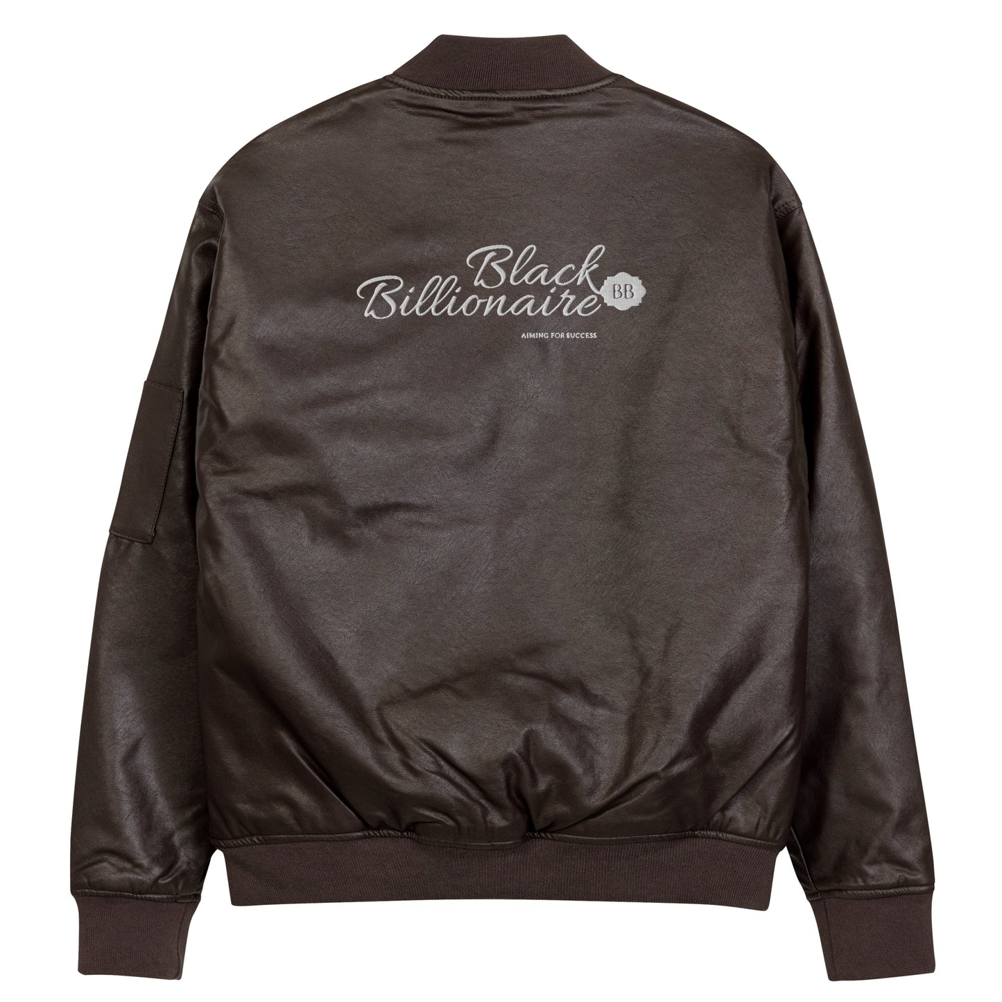 Black Billionaire (Leather Bomber Jacket)