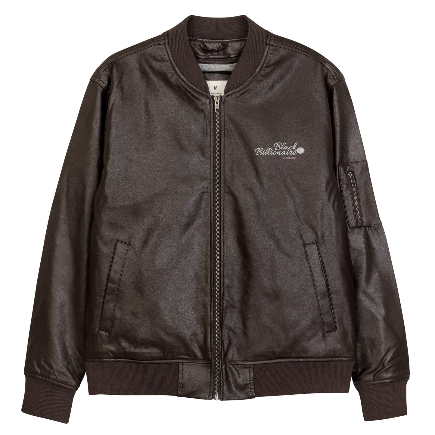 Black Billionaire (Leather Bomber Jacket)