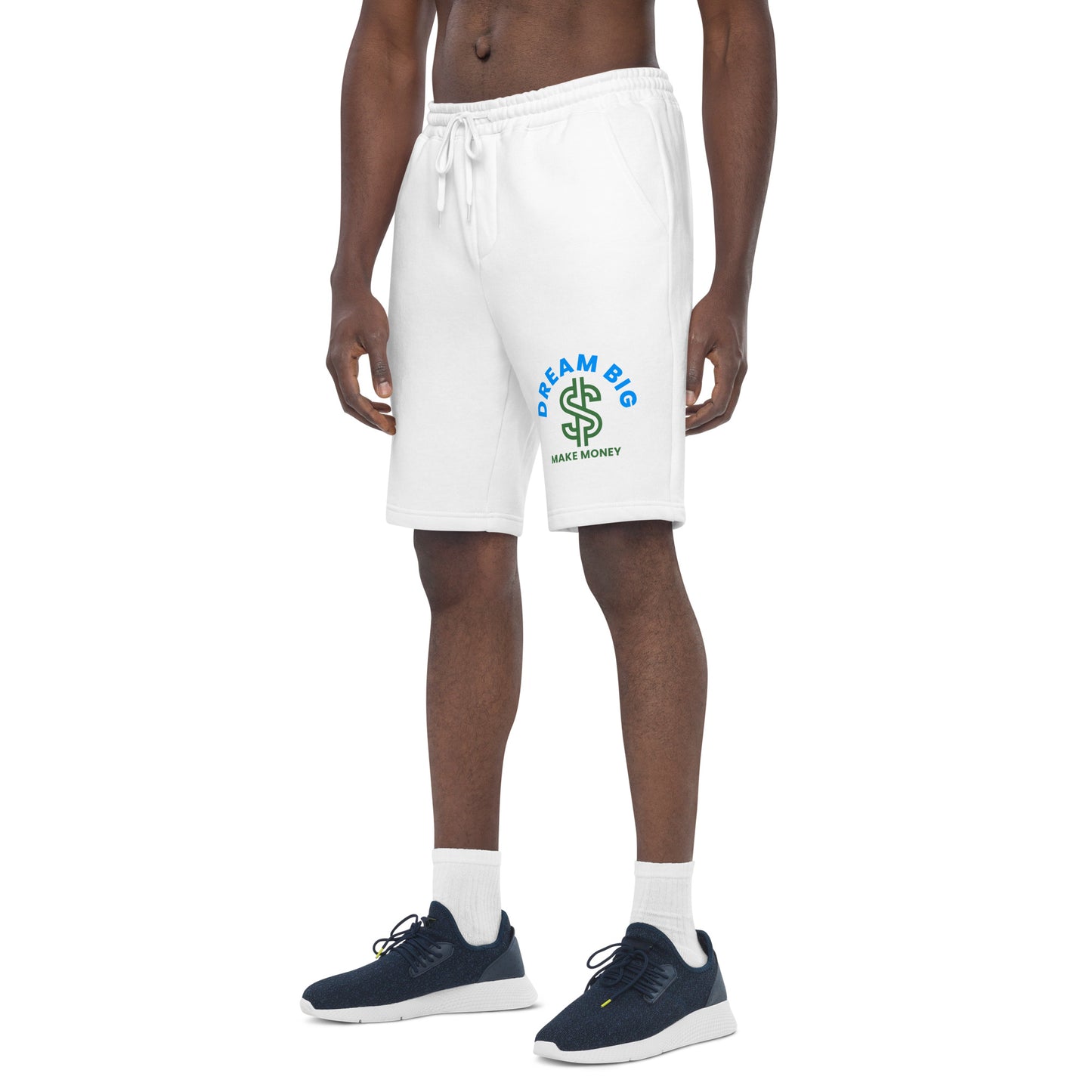 Dream Big Make Money (Men's fleece shorts)