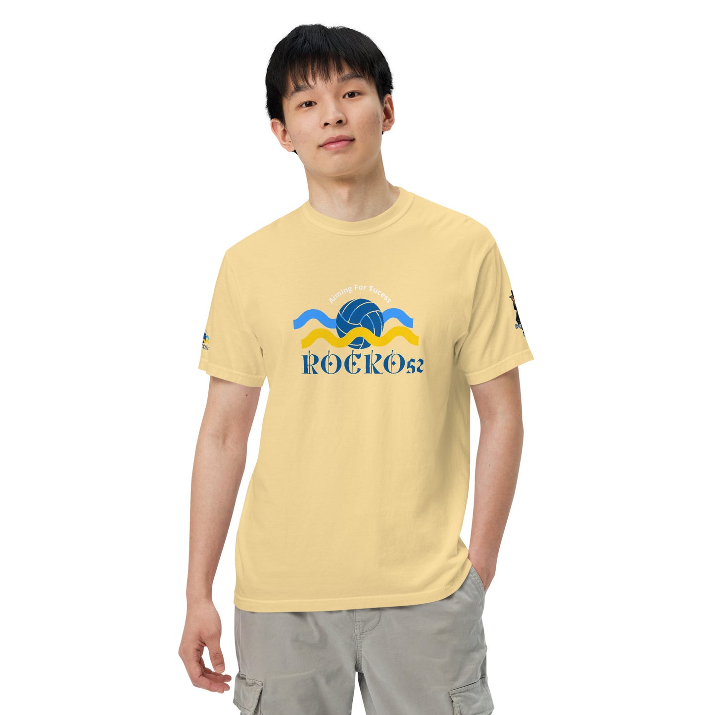 Rocko52 Men’s garment-dyed heavyweight t-shirt