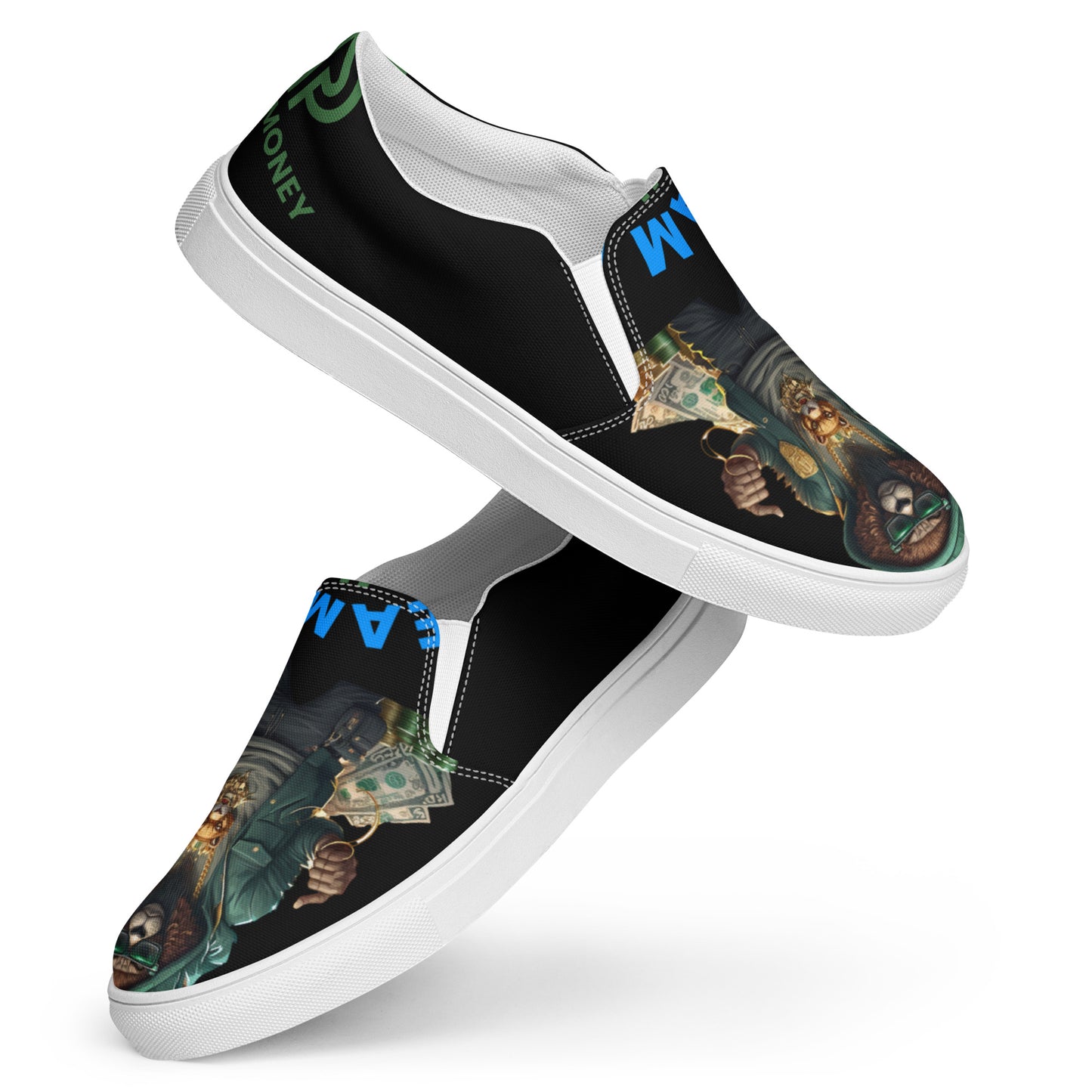 Dream Big Make Money (Men’s slip-on canvas shoes)