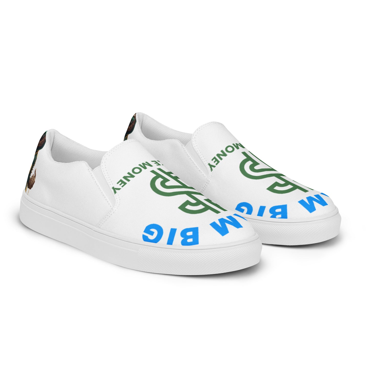 Dream Big Make Money (Men’s slip-on canvas shoes)