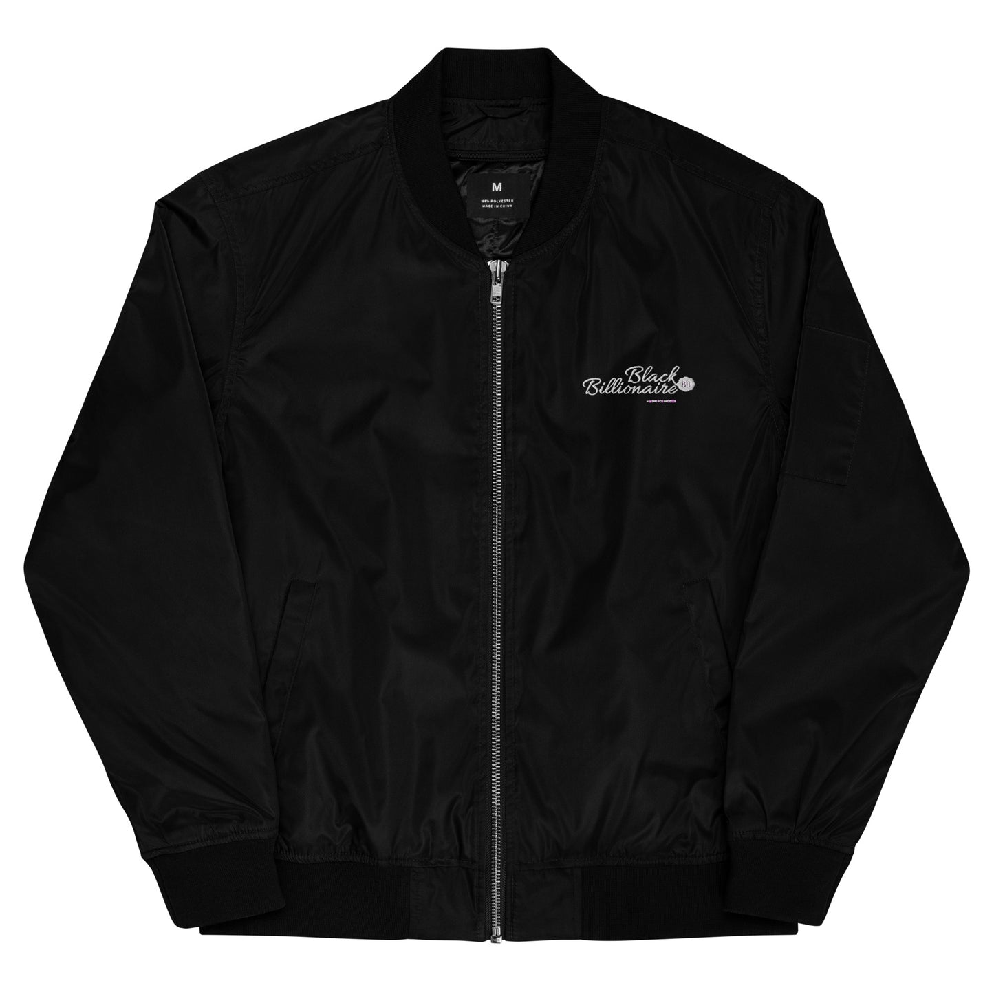 Black Billionaire (Premium recycled bomber jacket)