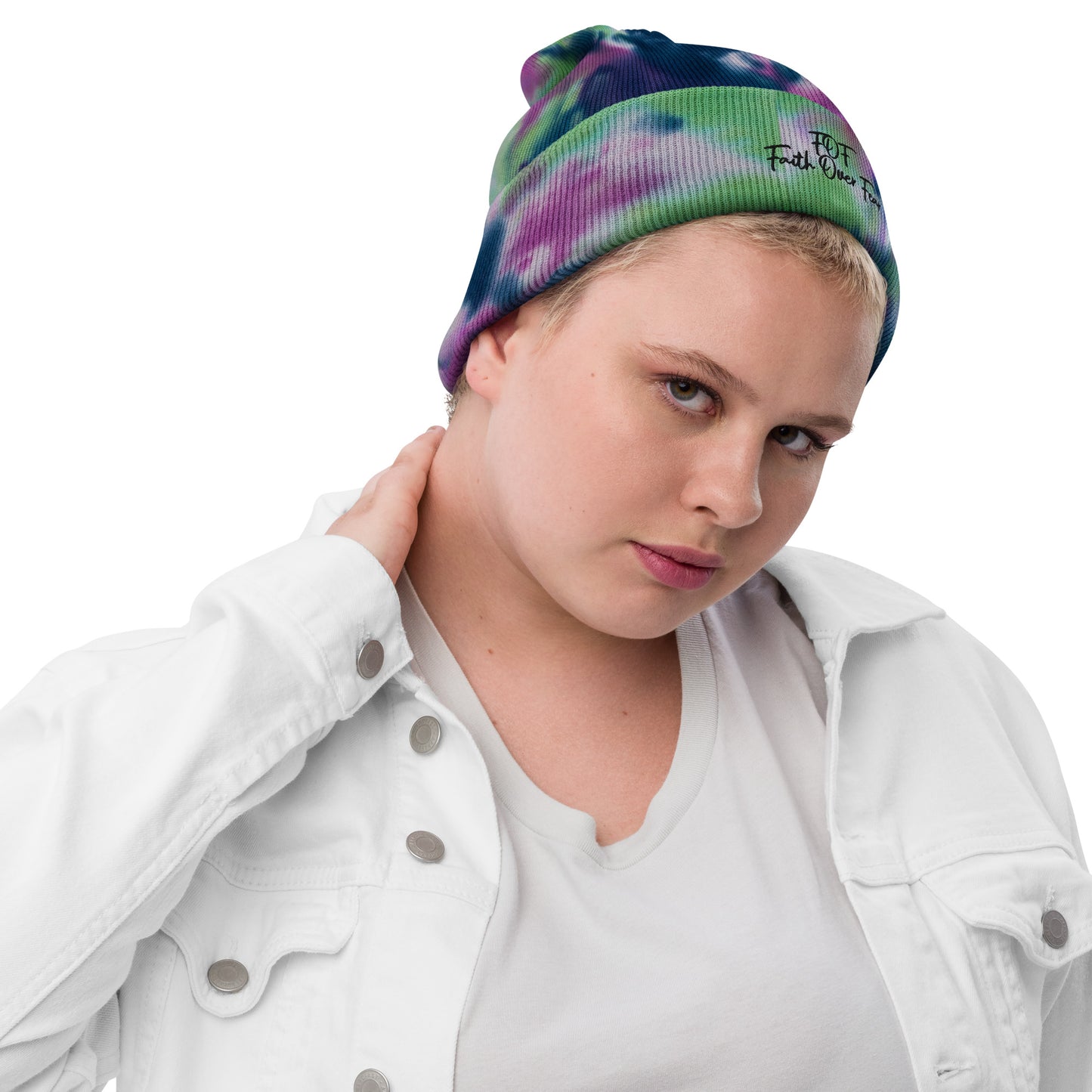 Faith Over Fear (Tie-dye beanie)