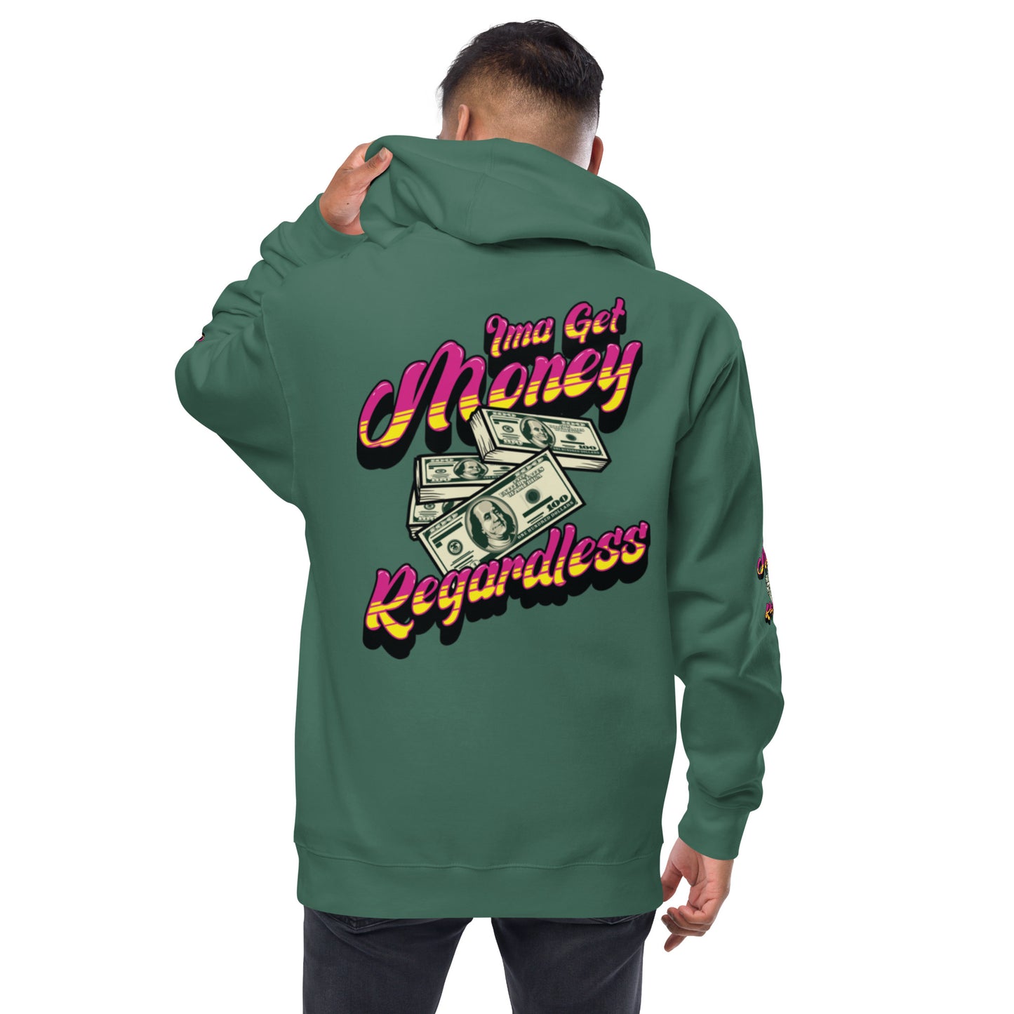 Get Money Regardless (Unisex fleece zip up hoodie)