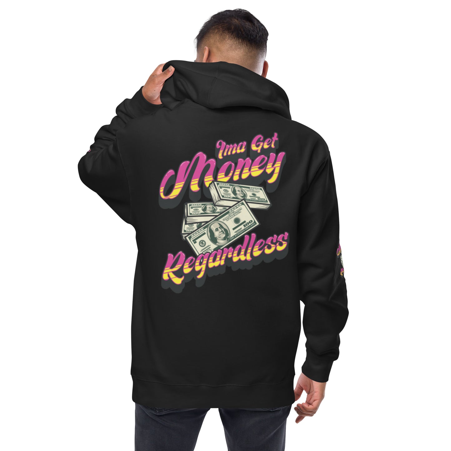 Get Money Regardless (Unisex fleece zip up hoodie)