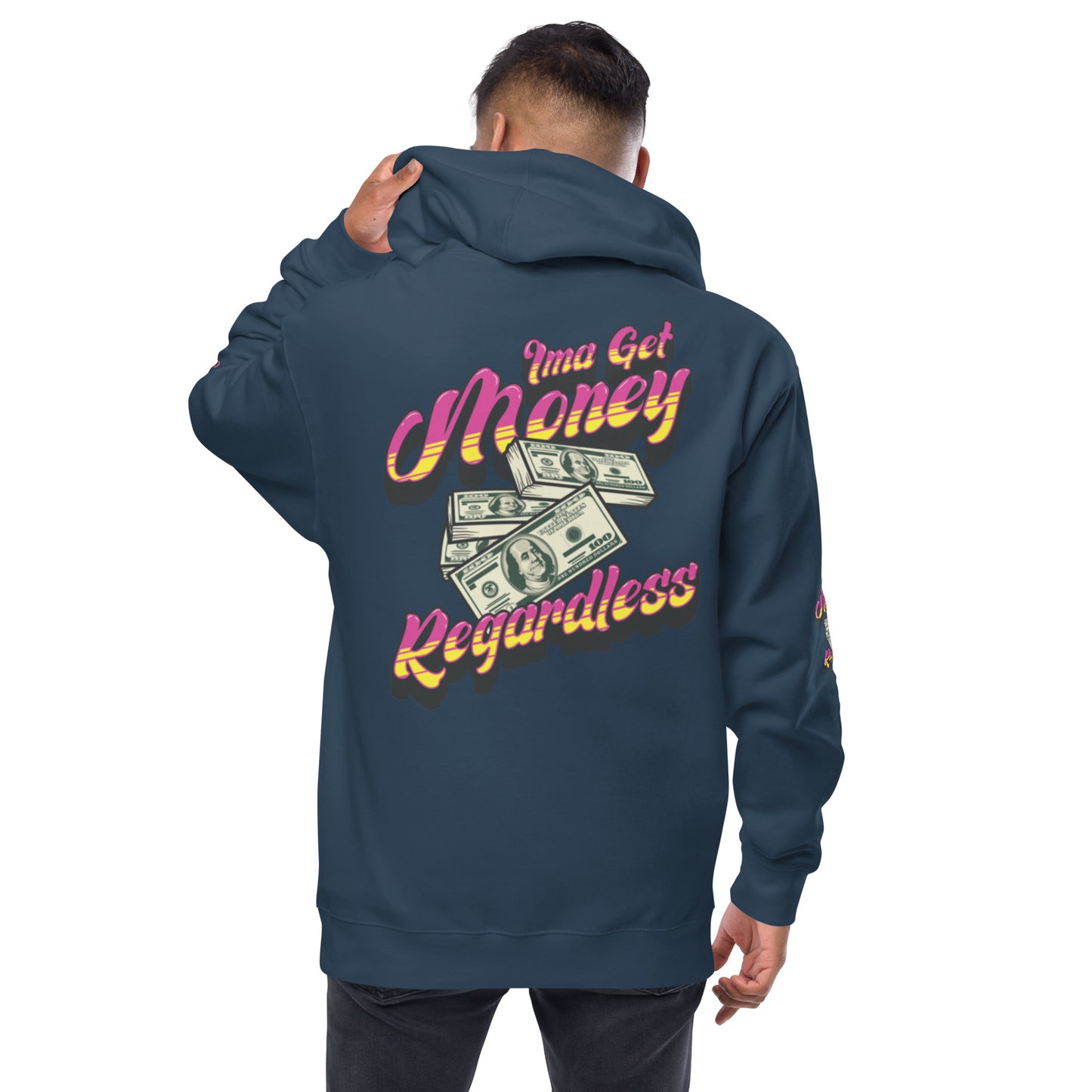 Get Money Regardless (Unisex fleece zip up hoodie)