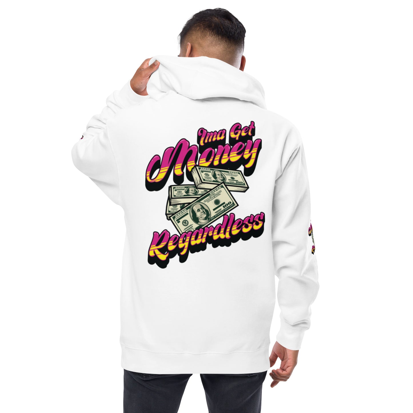 Get Money Regardless (Unisex fleece zip up hoodie)