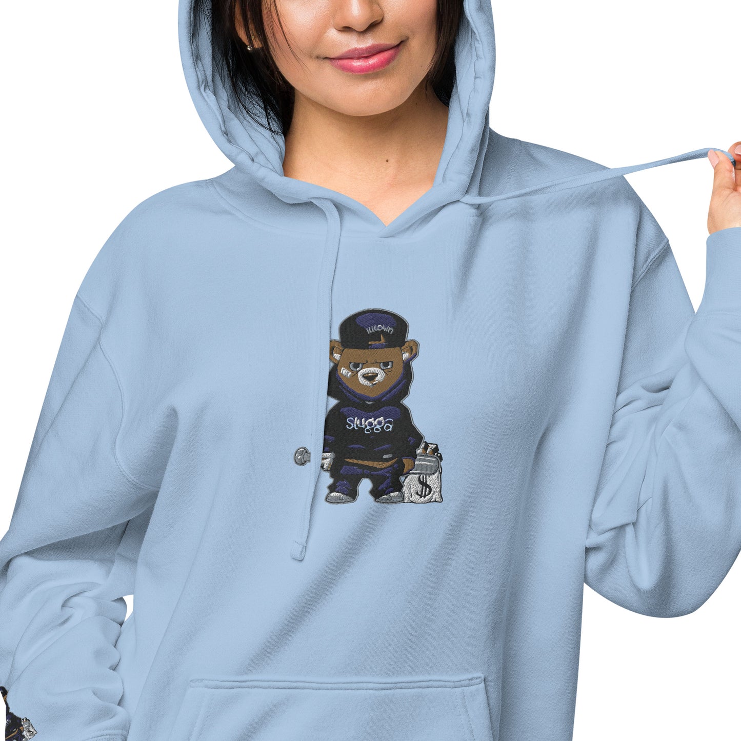 Bear Logo Unisex pigment-dyed hoodie