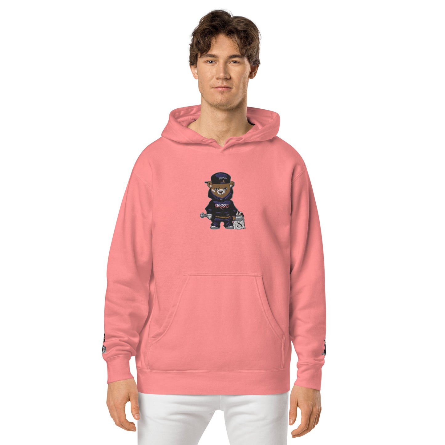 Bear Logo Unisex pigment-dyed hoodie