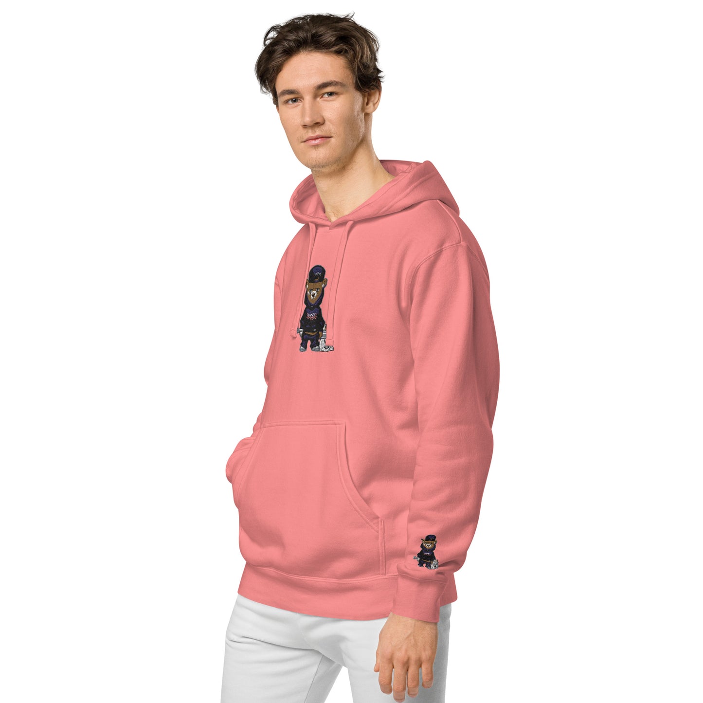 Bear Logo Unisex pigment-dyed hoodie