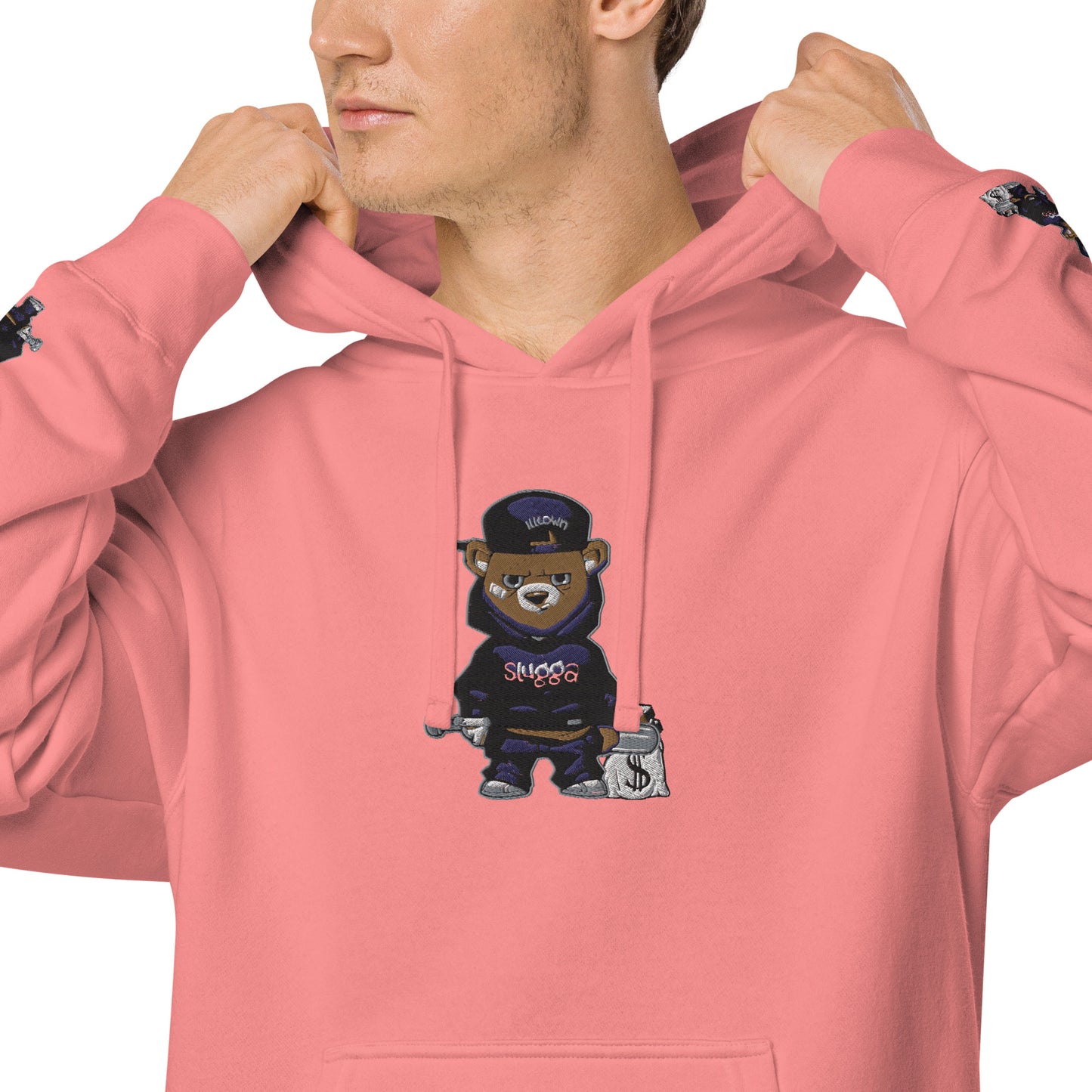 Bear Logo Unisex pigment-dyed hoodie