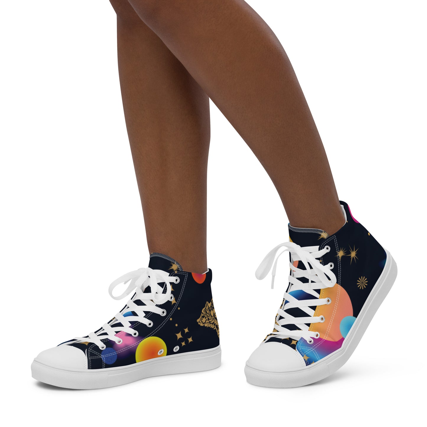 Black Billionaire Women’s high top canvas shoes