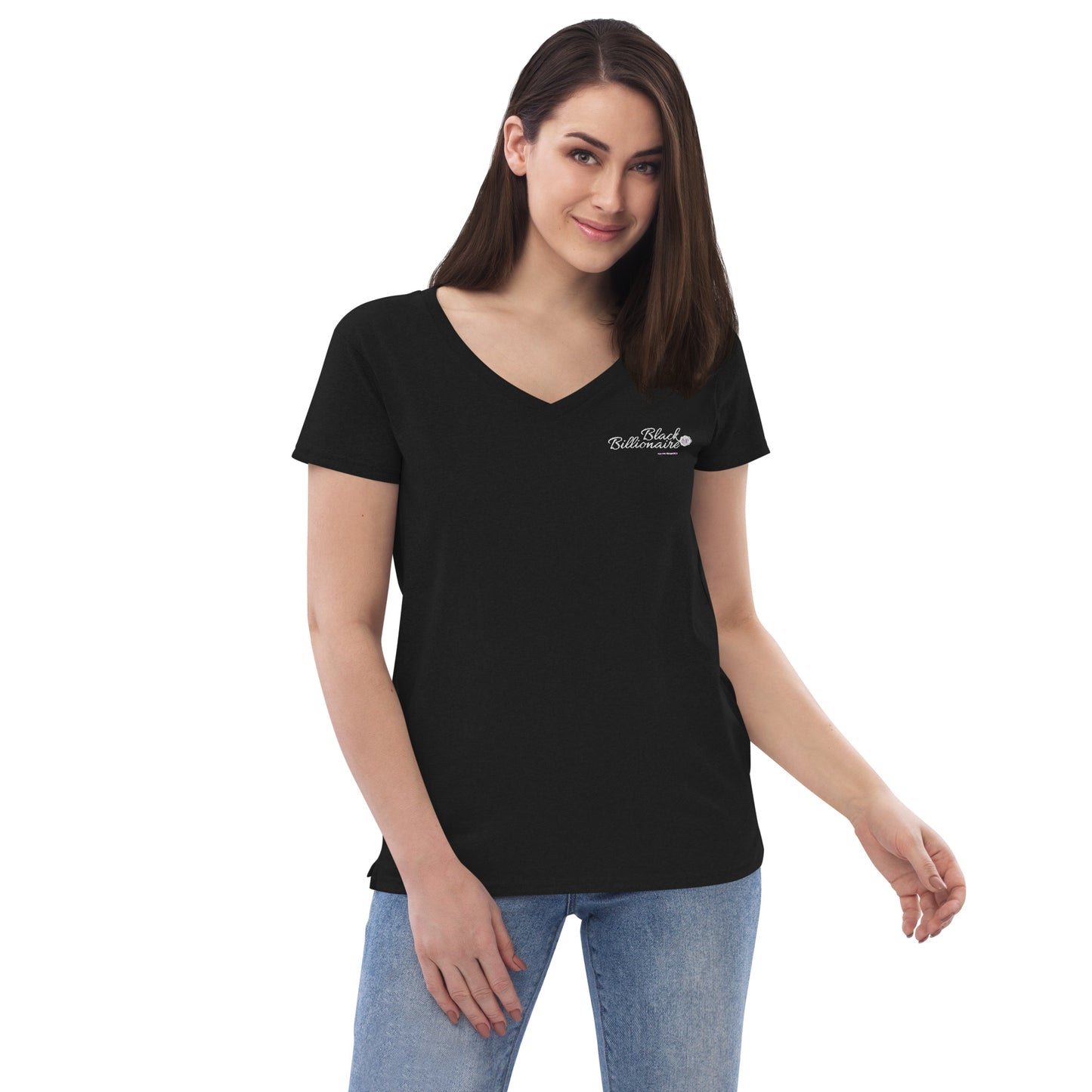 Black Billionaire (Women’s recycled v-neck t-shirt)