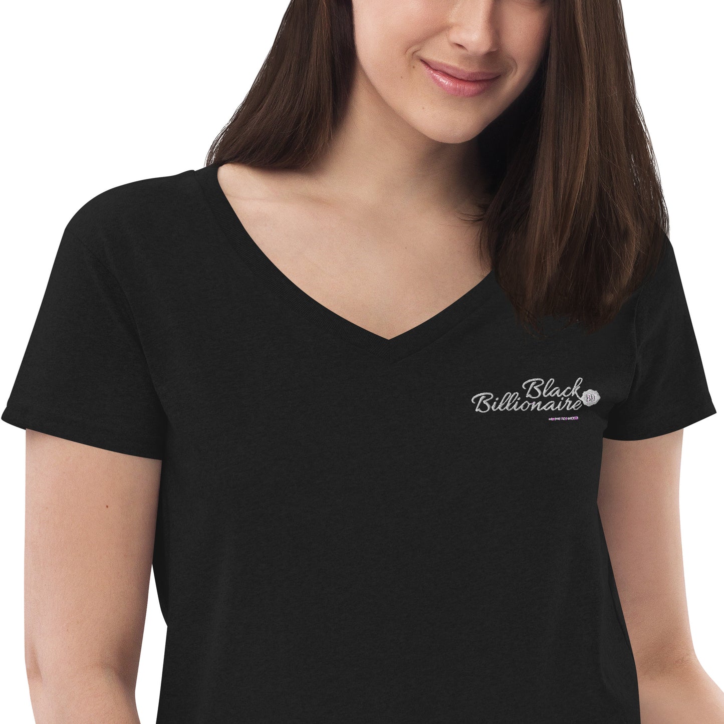 Black Billionaire (Women’s recycled v-neck t-shirt)