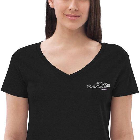 Black Billionaire (Women’s recycled v-neck t-shirt)