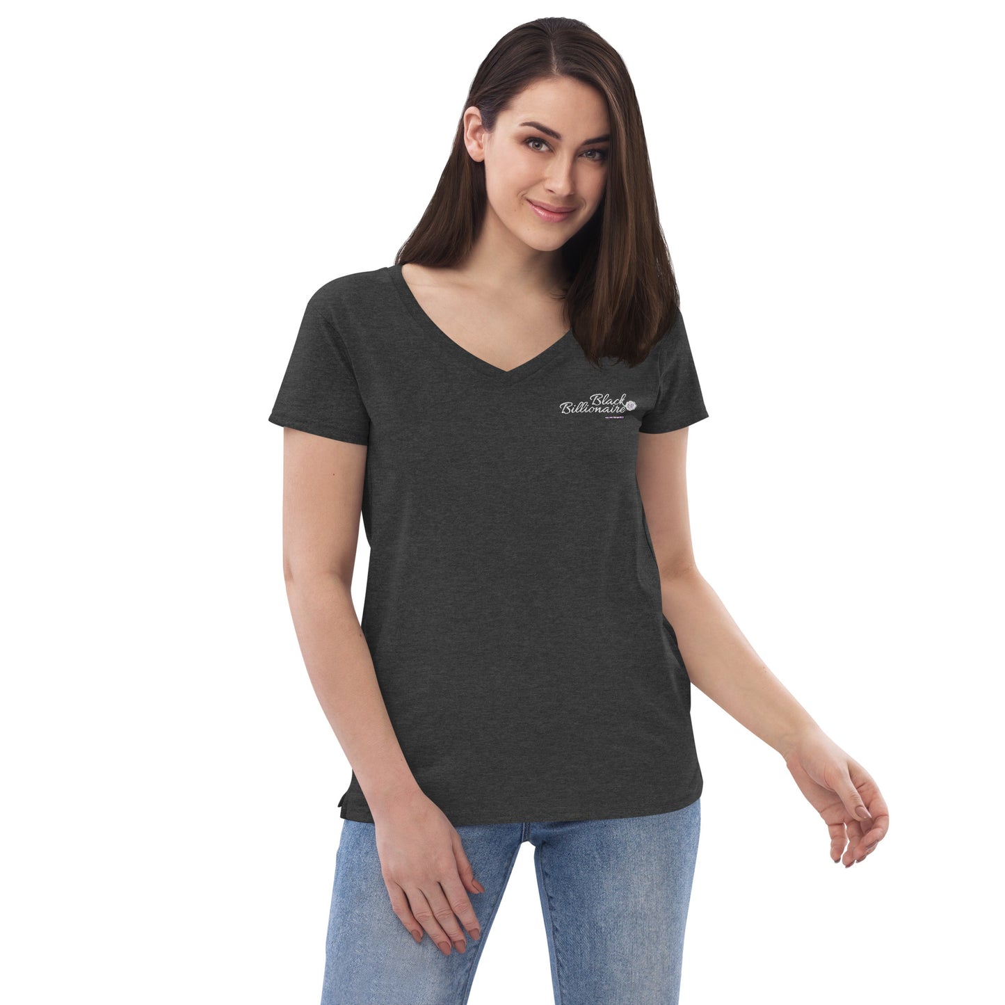 Black Billionaire (Women’s recycled v-neck t-shirt)