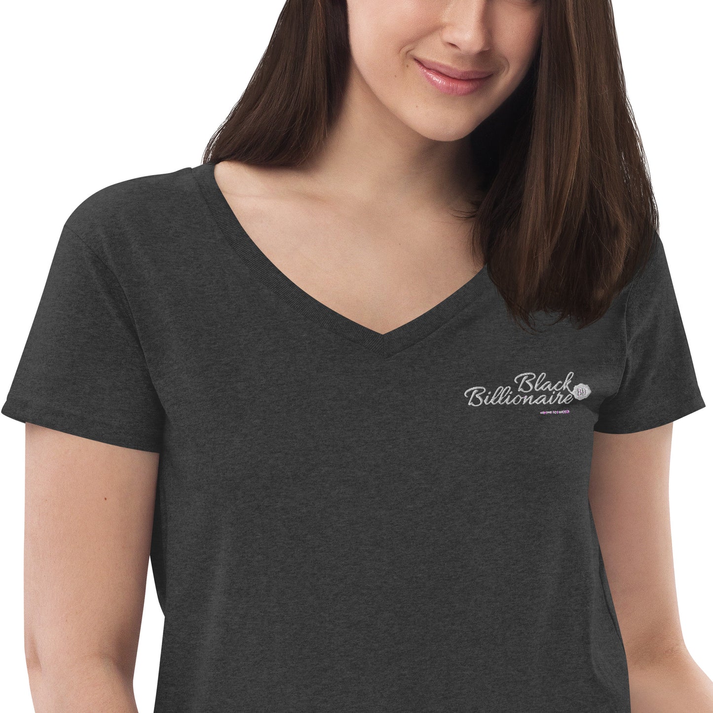 Black Billionaire (Women’s recycled v-neck t-shirt)