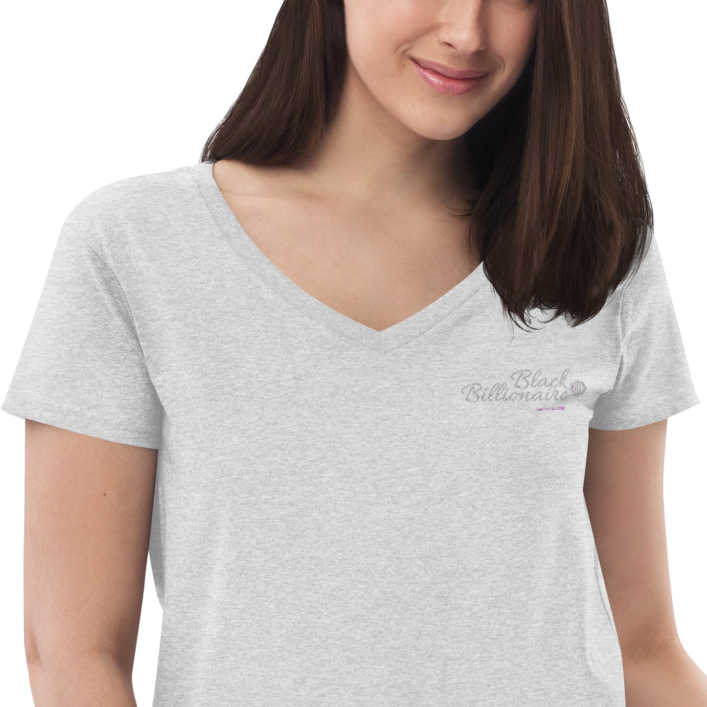 Black Billionaire (Women’s recycled v-neck t-shirt)